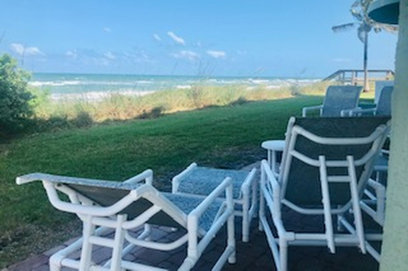 View from patio off living room