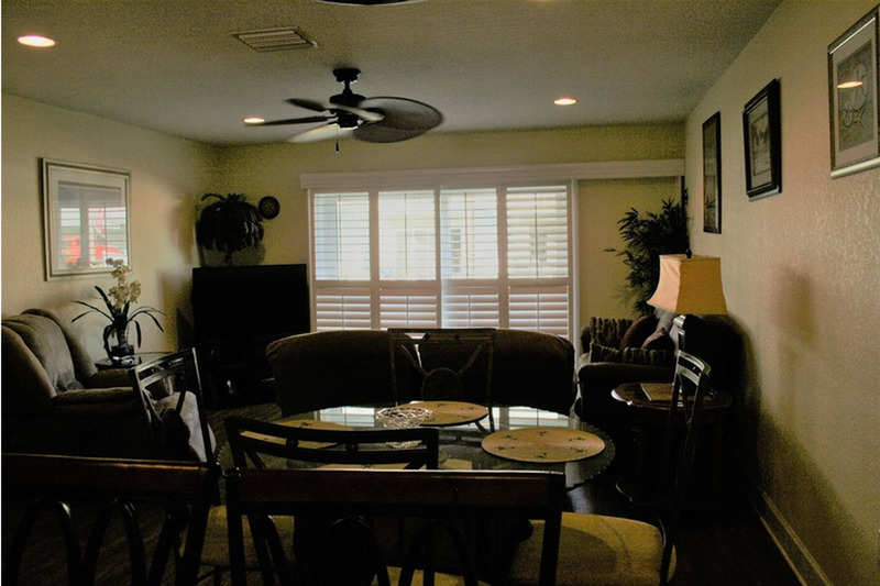 very dark seating living room