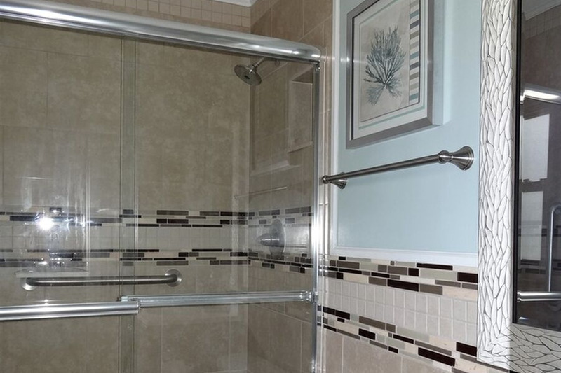 bathroom with a walk in shower