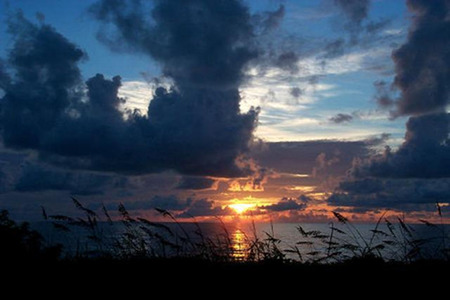 dark and stormy ocean view