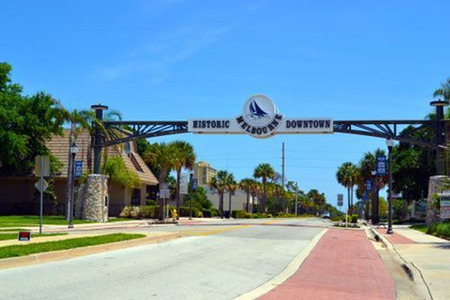 downtown Melbourne sign, historic section 