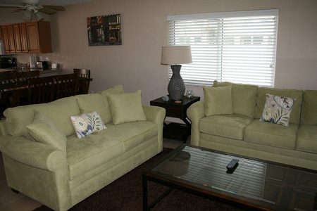 View of Dining room and Living room 