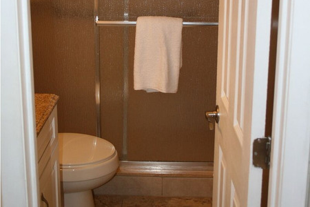 bathroom with a walk in shower