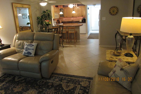well lit kitchen and dining area